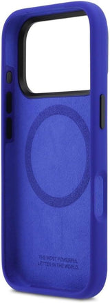 BMW M Series Silicone Vertical Logo Case with MagSafe for iPhone 17 Pro 6.3" Blue - BMHMP17L25SDBSV