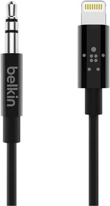 Belkin 0.9M 3.5mm Audio Aux Cable with Lightning Connector Black - AV10172bt03-BLK