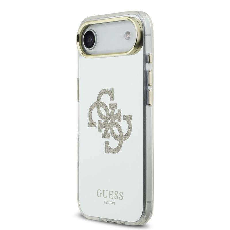Guess PC/TPU Mirror 4G Glitter Logo Case with MagSafe for iPhone 17 Air 6.5" Gold - GUHMP17MHMR4GDG