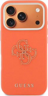 Guess FW Resin Big 4G Logo Case for iPhone 17 Pro 6.3" Orange - GUHCP17L5PS4RGGO