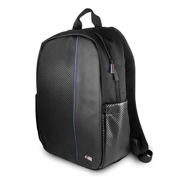 BMW M Series Carbon Navy Stripe Laptop Bag for 15" Black - BMBPCO15CAPNBK