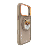 Nimmy Glasses Cool Dog Face Case with Detachable MagSafe Grip Stand for iPhone 17 Pro 6.3" Brown Orange - N-YJKM-CXZJ-IP17-PRO-012