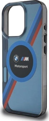 BMW Motosport IML Circle Case with MagSafe for iPhone 16 Pro 6.3" Blue - BMHMP16L23HTPUV