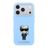 Karl Lagerfeld Smooth Karl Bodies Sketch Case with MagSafe for iPhone 17/18 Pro Max 6.9" Light Blue - KLHMP18X6PWKIKDB