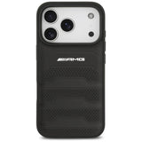 AMG Leather Debossed Lines Logo Case for iPhone 17 Pro 6.3" Black - AMHCP17LGSEBK