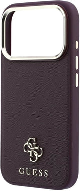 Guess Saffiano Small 4G Logo Case for iPhone 17/18 Pro 6.3" Burgundy - GUHMP18L6PSA4DMU