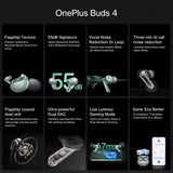 OnePlus Buds 4 Bluetooth Wireless Earphones Storm Gray - 5481158903