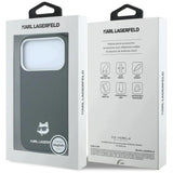 Karl Lagerfeld Grained Choupette Head Metal Logo Case with MagSafe for iPhone 17/18 Pro Max 6.9" Black - KLHMP18X6PSCHLK