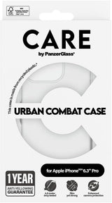 Panzer Glass Care Urban Combat Case for iPhone 16 Pro 6.3" Clear - 1354