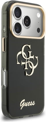 Guess IML 4G Script Metal Logo Case for iPhone 17/18 Pro 6.3" Black - GUHCP18L5HC4MLSK
