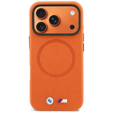 BMW M Series FW Metal Logo Case with MagSafe for iPhone 17 Pro 6.3" Orange - BMHMP17L25PFWSMO