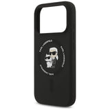Karl Lagerfeld Liquid Silicone Karl and Choupette with MagSafe Case for iPhone 17 Pro Max 6.9" Black - KLHMP17XSCMKCRHK