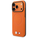BMW M Series FW Metal Logo Case with MagSafe for iPhone 17 Pro Max 6.9" Orange - BMHMP17X25PFWSMO