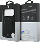 Mercedes Leather 3D MagSafe Case for iPhone 17/18 Pro 6.3" Black - MEHMP18L25PEMMOK