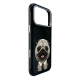 Nimmy Big Eye Cute Pet Pug Dog Case with MagSafe for iPhone 17 Pro Max 6.9" Black Grey - N-XDY-IP17-PRO-MAX-09-A