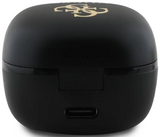 Guess 4G Printed Logo TWS Mini Bluetooth Earphones with Docking Station Iridescent Black- GUTWSJ144ESK