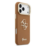 Guess PU Grained 4G Logo Stand Camera Frame Case for iPhone 17 Pro Max 6.9" Black - GUHCP17XPCS4GSK