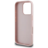 Guess Grained Big 4G Logo & Small Classic Logo Case for iPhone 16 Pro Max 6.9" Pink - GUHCP16XPGT4MBP