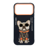 Nimmy Glasses Cool Dog Case with MagSafe for iPhone 17 Pro Max 6.9" Black Orange - N-YJ-IP17-PRO-MAX-01