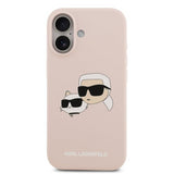 Karl Lagerfeld Liquid Silicone Double Head Case with MagSafe for iPhone 17 6.3" Pink - KLHMP17SSKCHPPLP