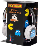 TEKNOFUN Pac-Man Stereo Wired Headphones with 3 Exchangeable Face White/Black - 811298201808