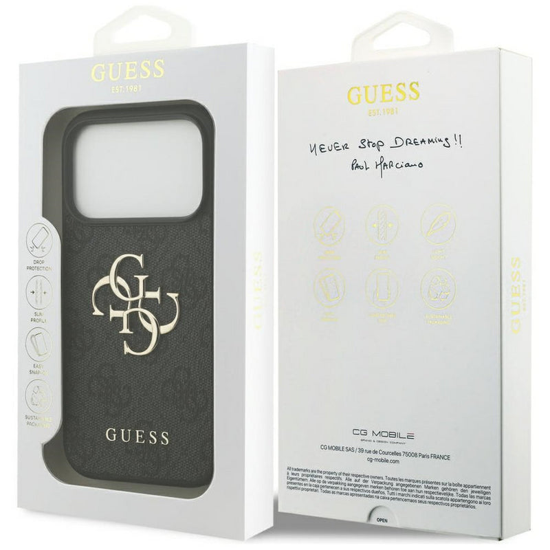 Guess 4G Big Logo Case for iPhone 17 Pro Max 6.9" Black - GUHCP17X4GMGGR