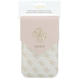 Guess PU Leather Grained 4G Metal Logo Universal Phone Bag Pink - GUWBPG4L4CNP