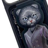 Nimmy Black Cat Magnetic Combo Case with Detachable MagSafe Card Holder Stand for iPhone 17 Pro 6.3" Black - N-CXMC-KTZH-IP17-PRO-03