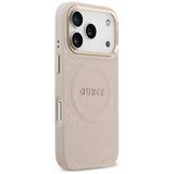 Guess Peony Hot Stamp Case with MagSafe for iPhone 17 Pro 6.3" Pink - GUHMP17LPSAMSECP