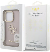 Guess PU Grained 4G Logo Stand Camera Frame Case for iPhone 16 Pro Max 6.9" Pink - GUHCP16XPCS4GSP