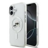 Karl Lagerfeld IML Karl & Choupette Head Metal Frame Case with MagSafe for iPhone 17 6.3" Clear - KLHMP17SHLSKCH