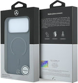Mercedes Leather 3D MagSafe Case for iPhone 17/18 Pro 6.3" Anthracite - MEHMP18L25PEMMOA