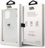 Karl Lagerfeld Choupette Hard Case with MagSafe for iphone 15 Pro Max 6.7" Clear - KLHMP15XHFCCNOT