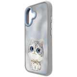 Nimmy Big Eye Cute Pet Silver Shaded Cat Case with MagSafe for iPhone 17 6.3" Grey Blue - N-XDY-IP17-023