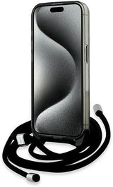 Karl Lagerfeld Karl & Choupette Crossbody Case with MagSafe for iphone 15 Pro Max 6.7" Black - KLHMP15XHCKCKLCK