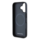 Mercedes Plain Smooth Leather Case with MagSafe for iPhone 16 6.1" Black - MEHMP16S23RCMK