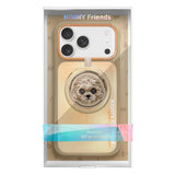 Nimmy Big Eye Cute Pet Poodle Dog Face Case with Detachable MagSafe Grip for iPhone 17 Pro 6.3" Brown Orange - N-XDY-CXZJZH-IP17-PRO-014
