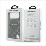 Karl Lagerfeld Monogram Logo Case with MagSafe for iPhone 17 Pro Max 6.9" Black - KLHMP17X5PGKLMCK