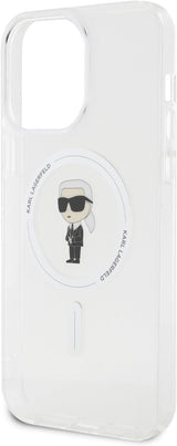 Karl Lagerfeld Ikonik Hard Case with MagSafe for iphone 15 Pro Max 6.7" Clear - KLHMP15XHFCNOT