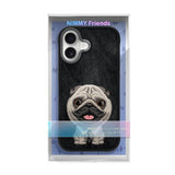 Nimmy Big Eye Cute Pet Pug Dog Case with MagSafe for iPhone 17 6.3" Black Grey - N-XDY-IP17-09-A