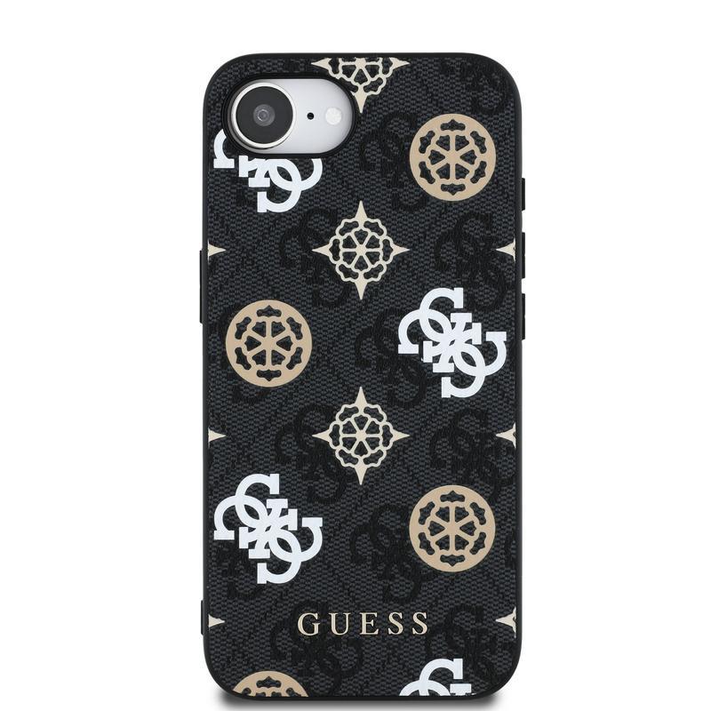 Guess PU 4G Peony Case with MagSafe for iPhone 16e Black - GUHMPSE4P4PWPK
