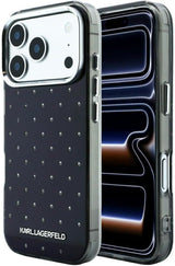 Karl Lagerfeld IML Rhinestones Allover and Electroplated Logo Case for iPhone 17/18 Pro 6.3" Black - KLHCP18L6HCRDKLK