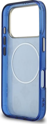 Guess IML Peony Dot Case with MagSafe for iPhone 17 Pro 6.3" Blue - GUHMP17L5HPOEDB