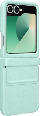 Samsung Galaxy Z Flip 6 Faux Leather/Kindsuit Case Mint - EF-VF741PMEGWW