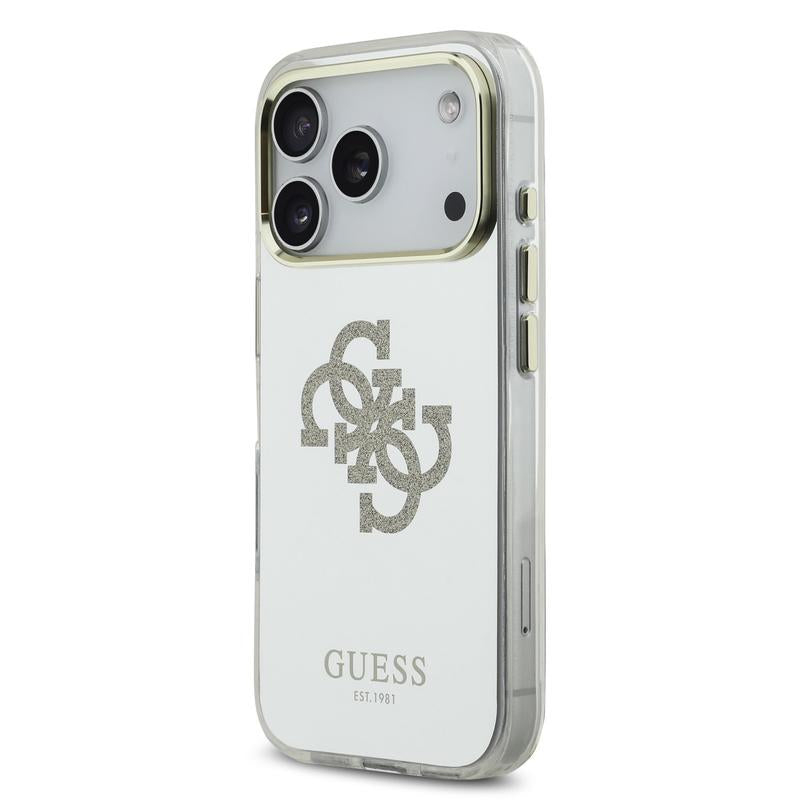 Guess PC/TPU Mirror 4G Glitter Logo Case with MagSafe for iPhone 17 Pro 6.3" Gold - GUHMP17LHMR4GDG
