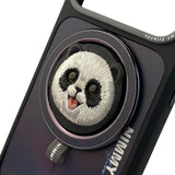 Nimmy Big Eye Cute Pet Travel Panda Face Case with Detachable MagSafe Grip for iPhone 17 Pro Max 6.9" Black Grey - N-XDY-CXZJZH-IP17-PRO-MAX-06-A