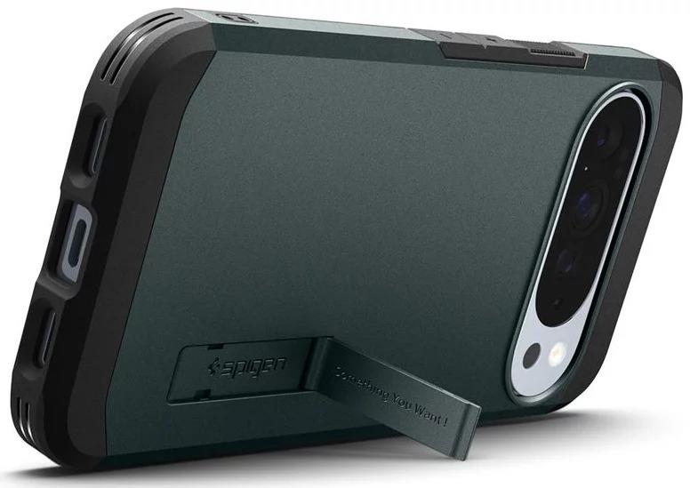 Spigen Tough Armor AI Case with Pixelsnap for Google Pixel 10 Pro XL 6.8" Abyss Green - ACS09730