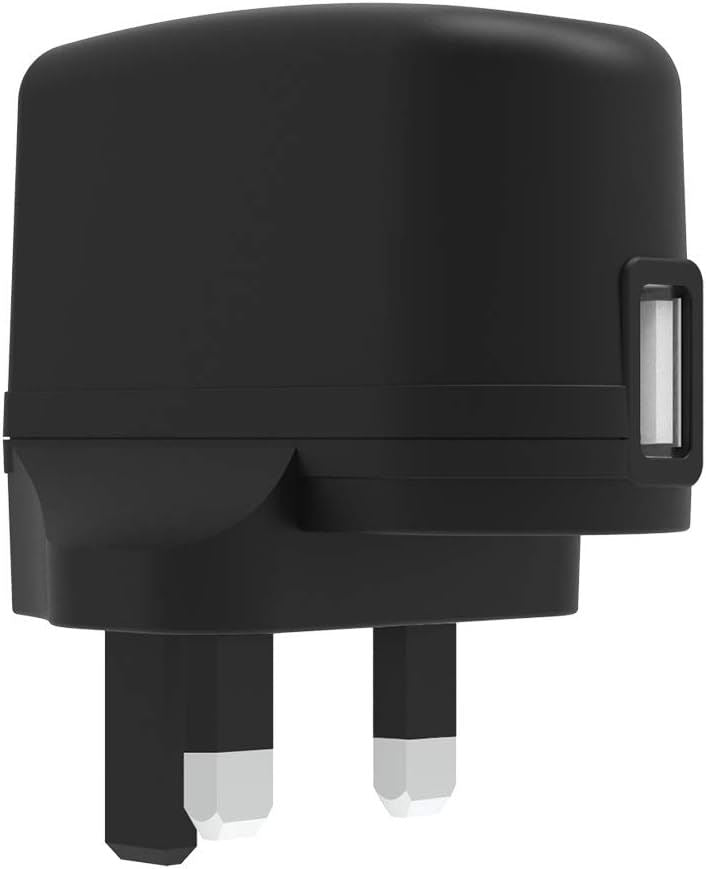 Griffin 2.4 Amp UK Mains Charger with USB A to Micro USB Cable Black - GP-011-BLK