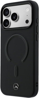 Mercedes Benz Leather Case with 3D MagSafe for iPhone 17 Pro Max 6.9" Black - MEHMP17X25PEMMOK