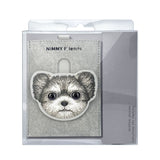 Nimmy Big Eye Cute Pet Yorkie Dog Face Card Sleeve Holder Grey - N-XDY-KT-027